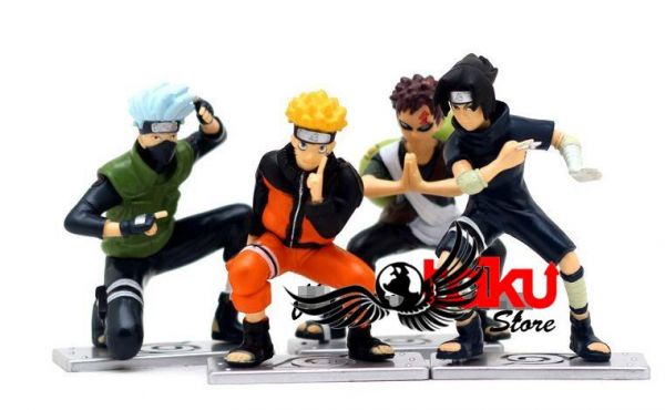 Naruto - Set Completo - Kakashi, Naruto, Gaara e Sasuke